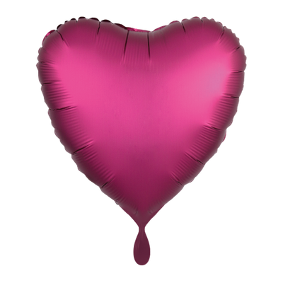 Herz - Satin Pink - Dekoballon - 5 Ballons