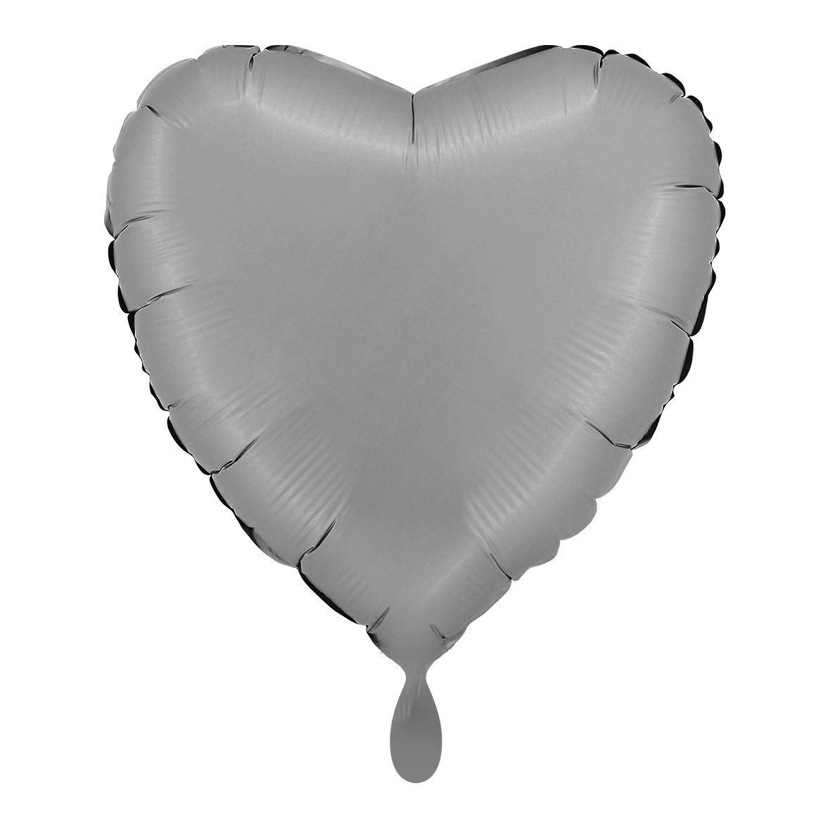 Herz - Satin Graphitegrau - Dekoballon - 5 Ballons