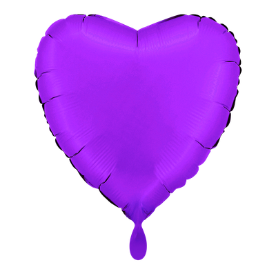 Herz - Satin Lila - Dekoballon - 3 Ballons