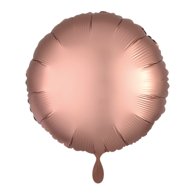 Rund - Satin Rosegold - Dekoballon - 5 Ballons