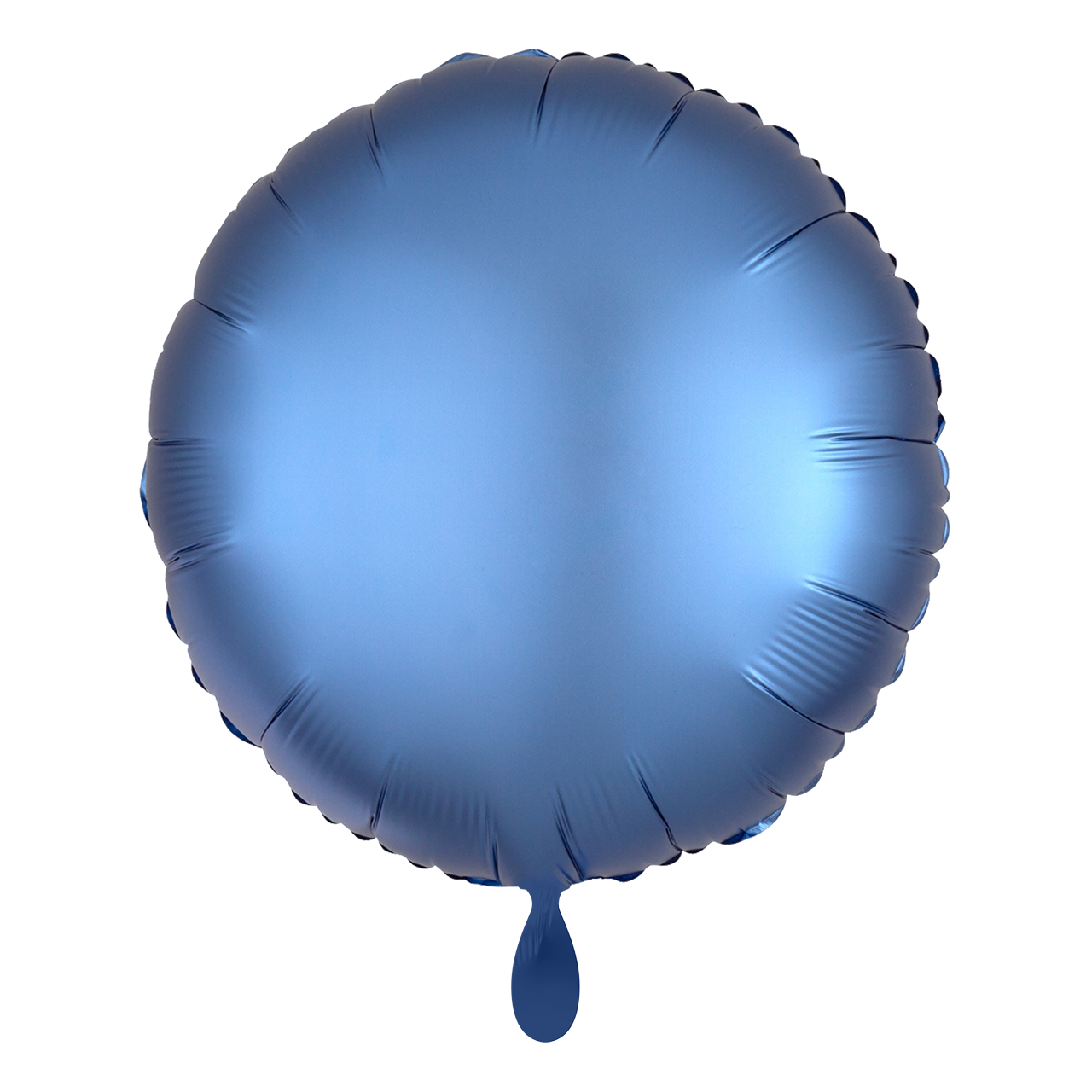 Rund - Satin Blau - Dekoballon - 6 Ballons