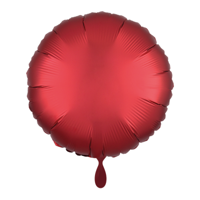 Rund - Satin Rot - Dekoballon - 5 Ballons