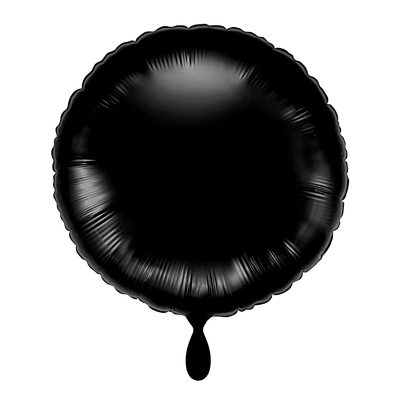 Rund - Schwarz - Dekoballon - 5 Ballons