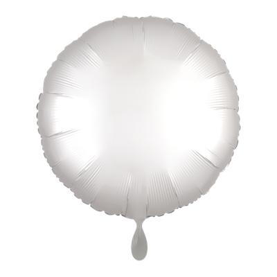 Rund - Satin Weiß - Dekoballon - 5 Ballons