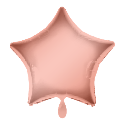 Stern - Rosegold - Dekoballon - 6 Ballons