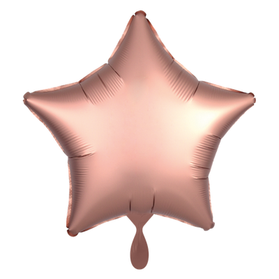 Stern - Satin Rosegold - Dekoballon - 5 Ballons