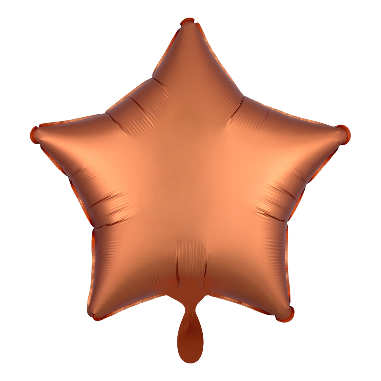 Stern - Satin Orange - Dekoballon - 5 Ballons