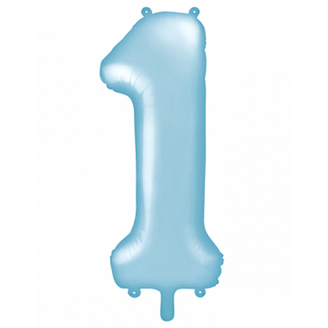 Zahl 1 - Babyblau - Ø 86 cm - 5 Ballons