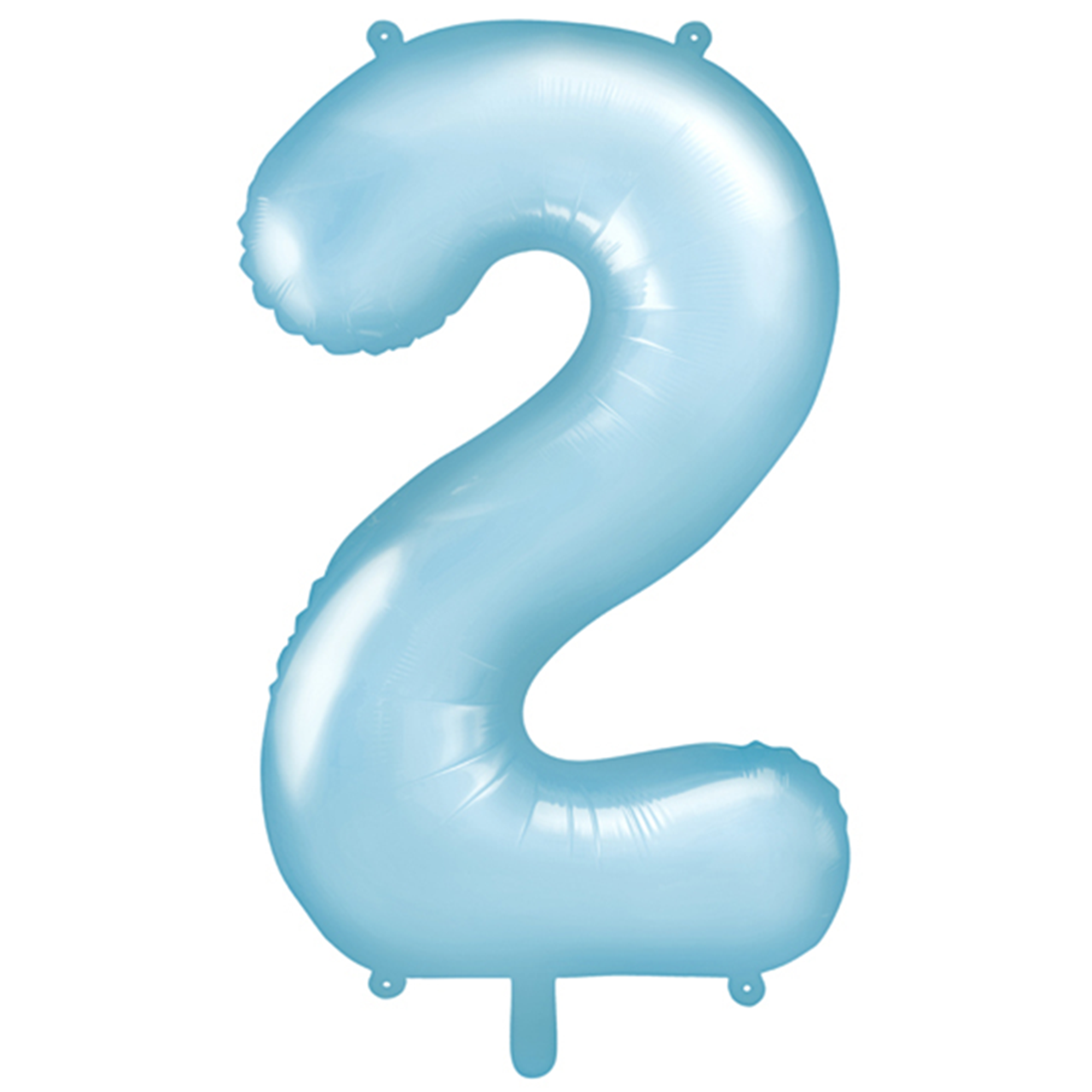 Zahl 2 - Babyblau - Ø 86 cm - 1 Ballon
