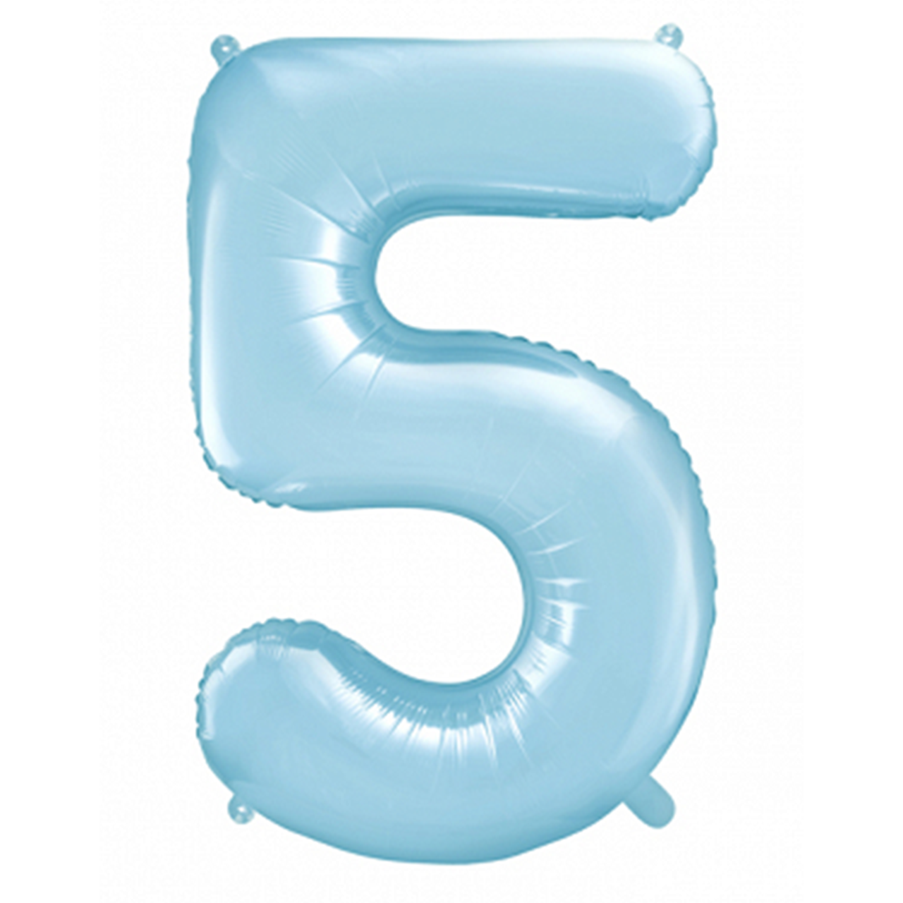 Zahl 5 - Babyblau - Ø 86 cm - 5 Ballons