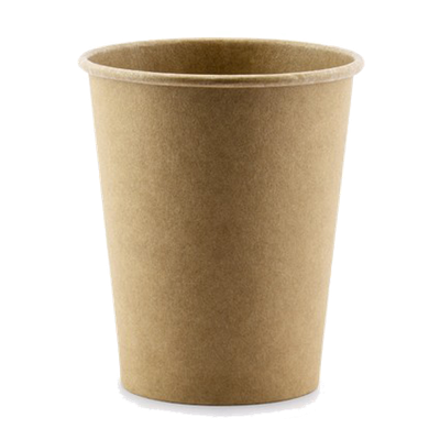 1x 6 Pappbecher - Klassisches Kraftpapier - 220 ml