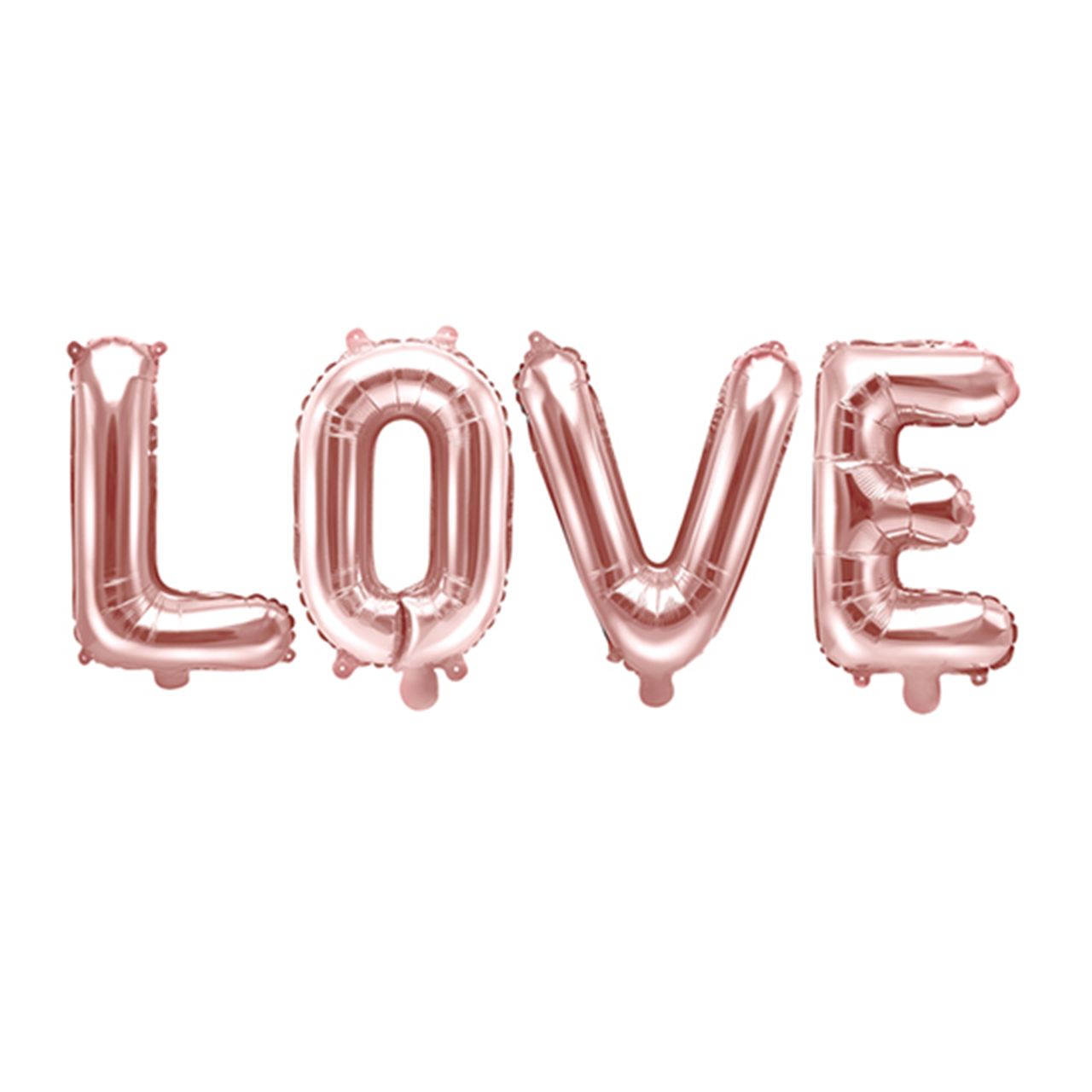 Girlande Love in Rosegold | 140 cm - 6 Ballons