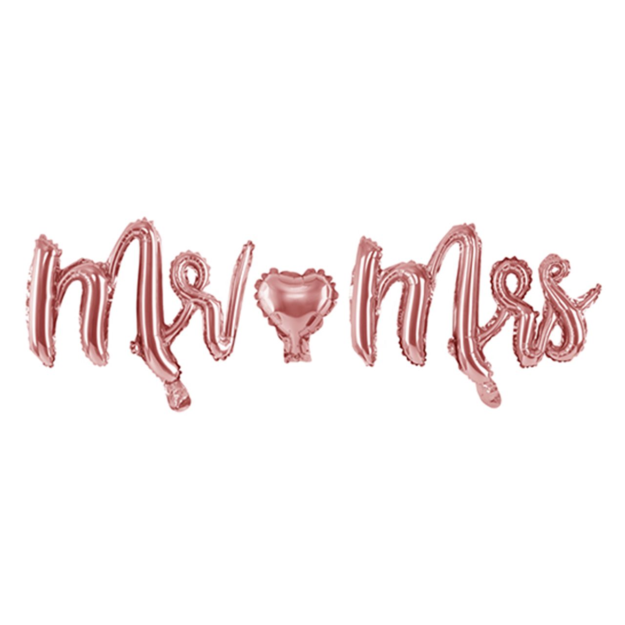 Girlande Mr Mrs in Rosegold | 125 cm - 6 Ballons