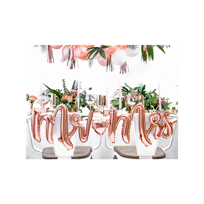 Girlande Mr Mrs in Rosegold | 125 cm - 6 Ballons
