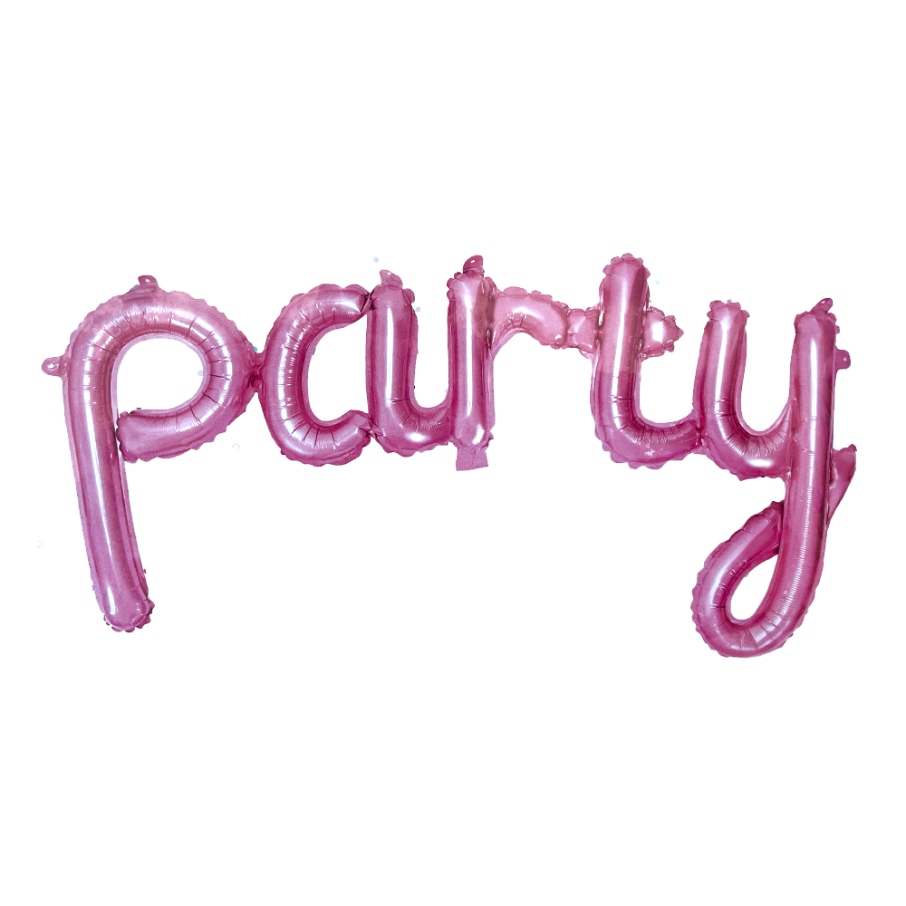 Girlande Party in Rosa | 80 cm - 3 Ballons