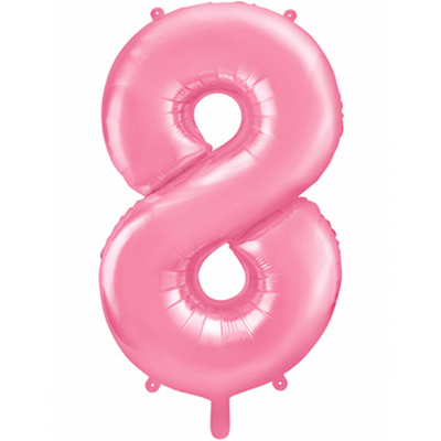 1 Ballon XXL - Zahl 8 - Rosa