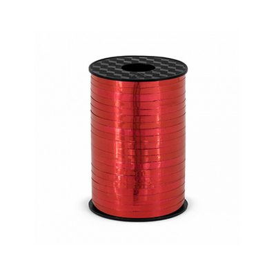 Ballonband - Metallic - Rot