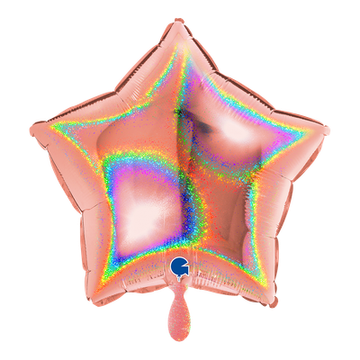 Star - Glitter Holographic Rose Gold