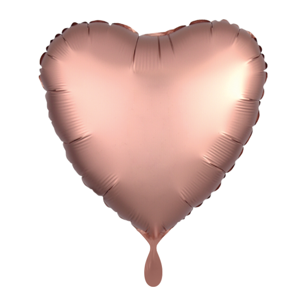 Herz - Satin Rosegold - Dekoballon - 5 Ballons