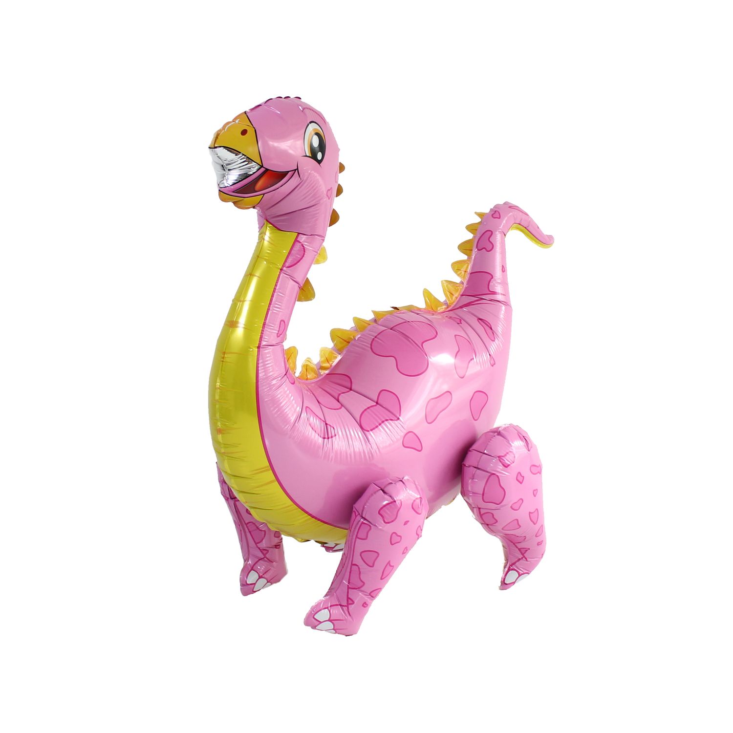 4D Dino Diplodocus - Rosa - 5 Ballons
