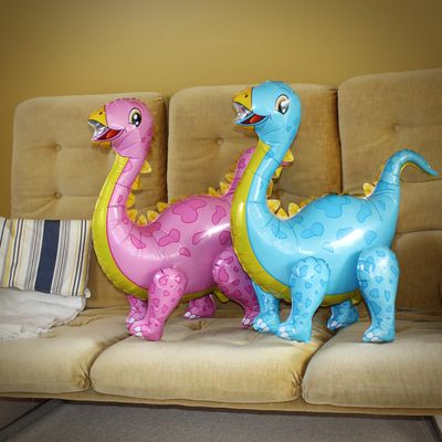 4D Dino Diplodocus - Rosa - 5 Ballons