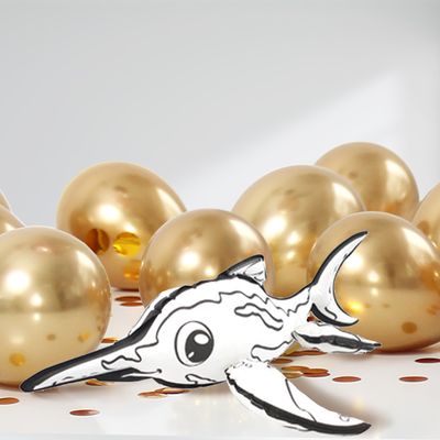 DIY Ausmalballon - Dino - Ichthyosaurier - 5 Ballons