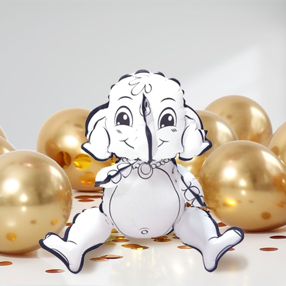 DIY Ausmalballon - Elefant - 5 Ballons