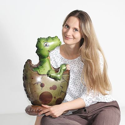 4D Dino Ei - 5 Ballons