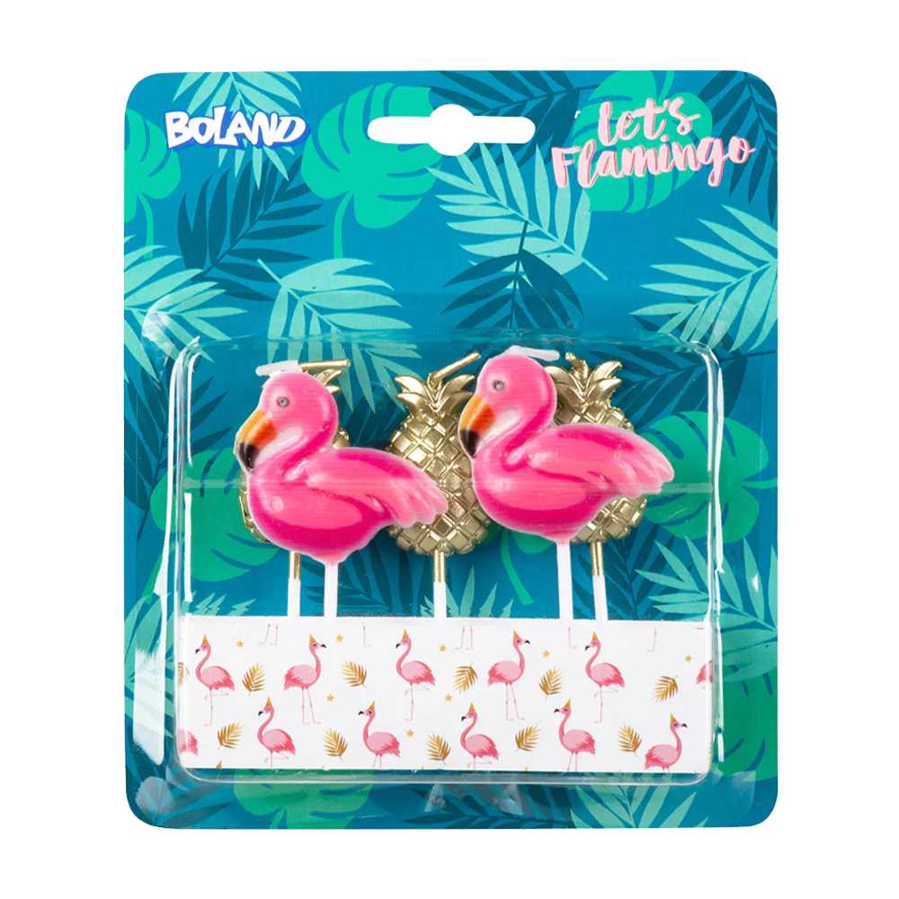 5 Kerzen Flamingo/Ananas - 1 Stück