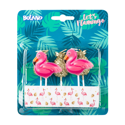 5 Kerzen Flamingo/Ananas - 1 Stück
