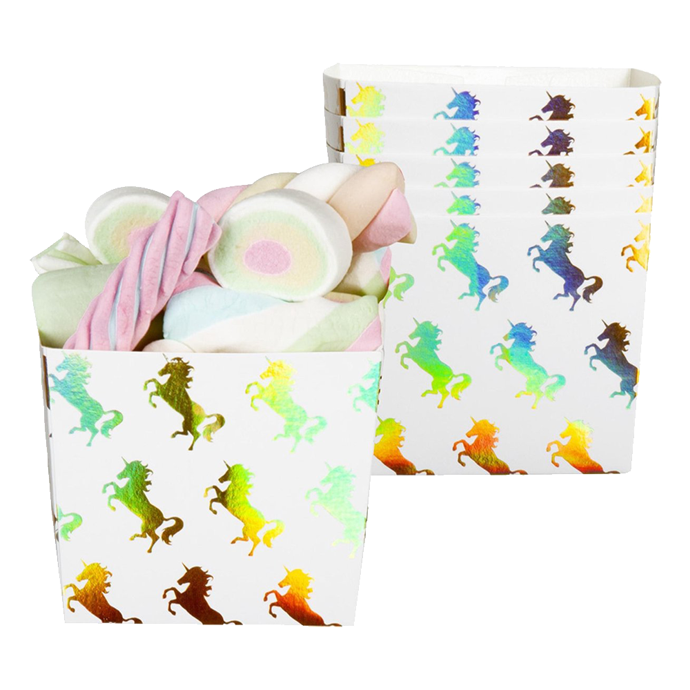 6 Pappschalen - Einhorn in Gold - 4 Stück