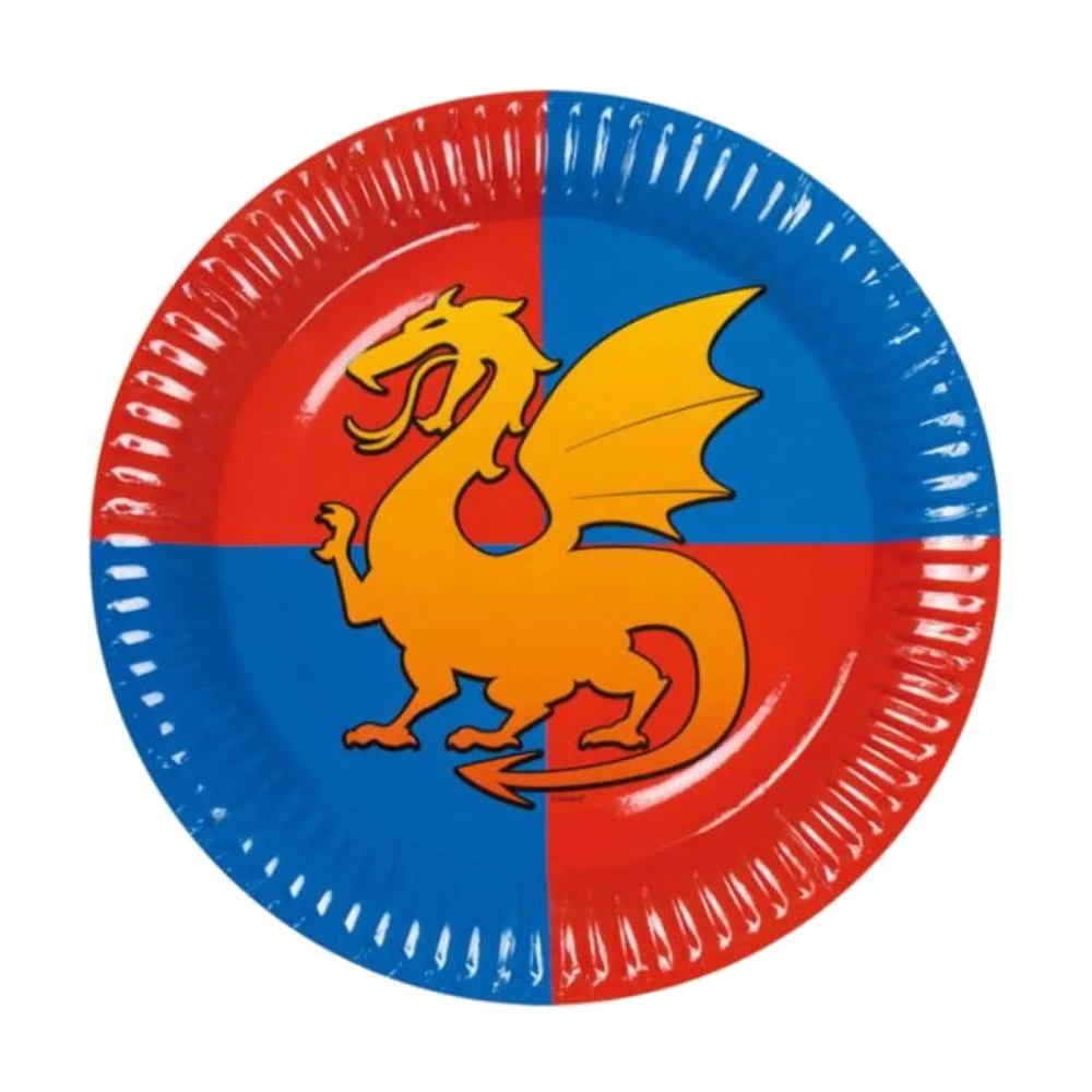 6 Pappteller - Ritter - 1 Stück