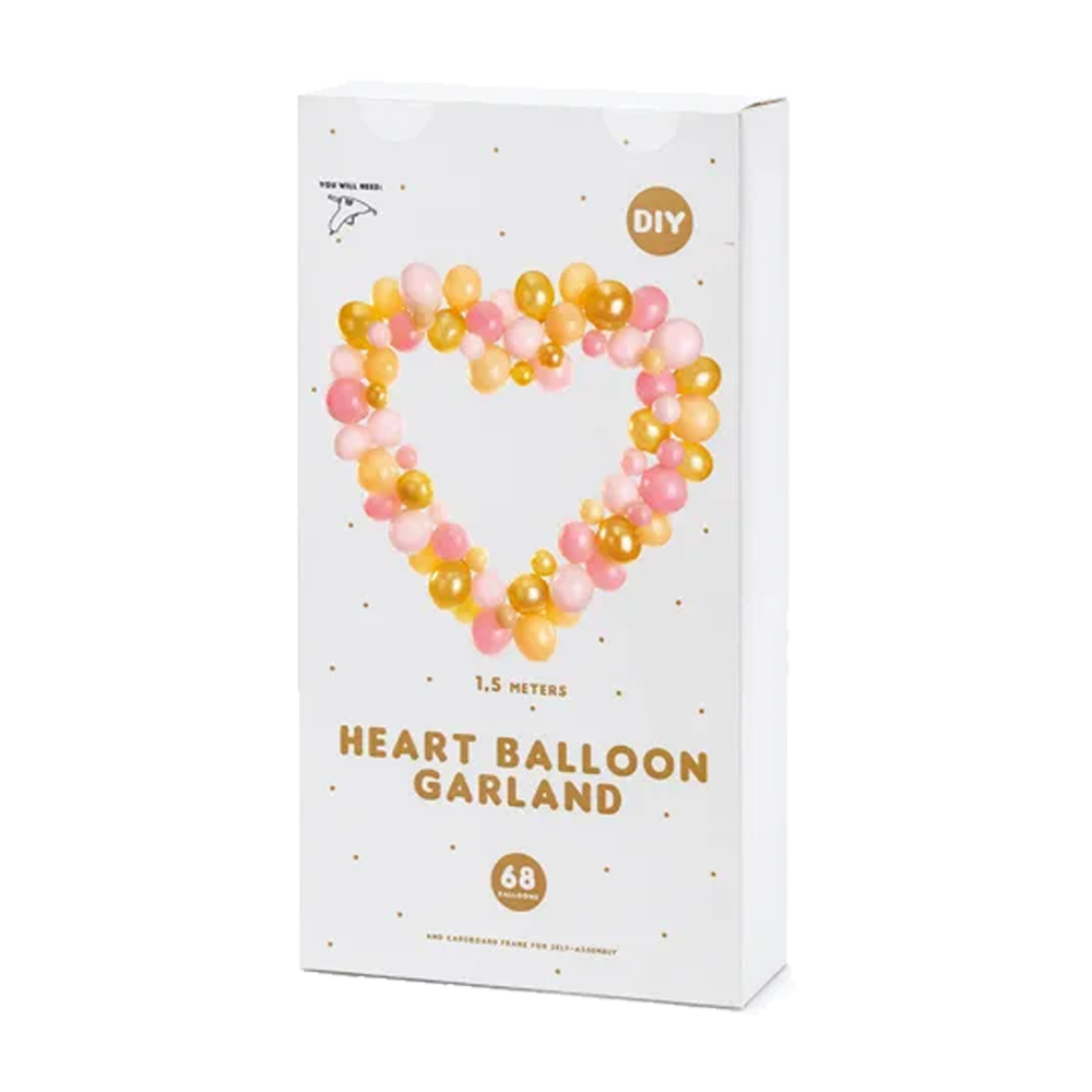 Luftballon Girlande - Herz - Rosa Gold - 3 Sets