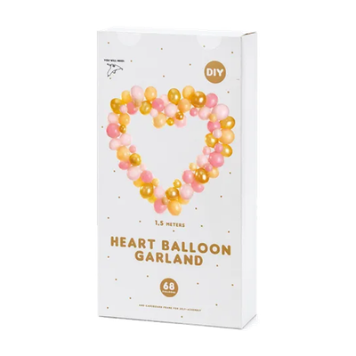 Luftballon Girlande - Herz - Rosa Gold - 3 Sets