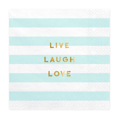 20 Servietten - Live Laugh Love - 5 Stück
