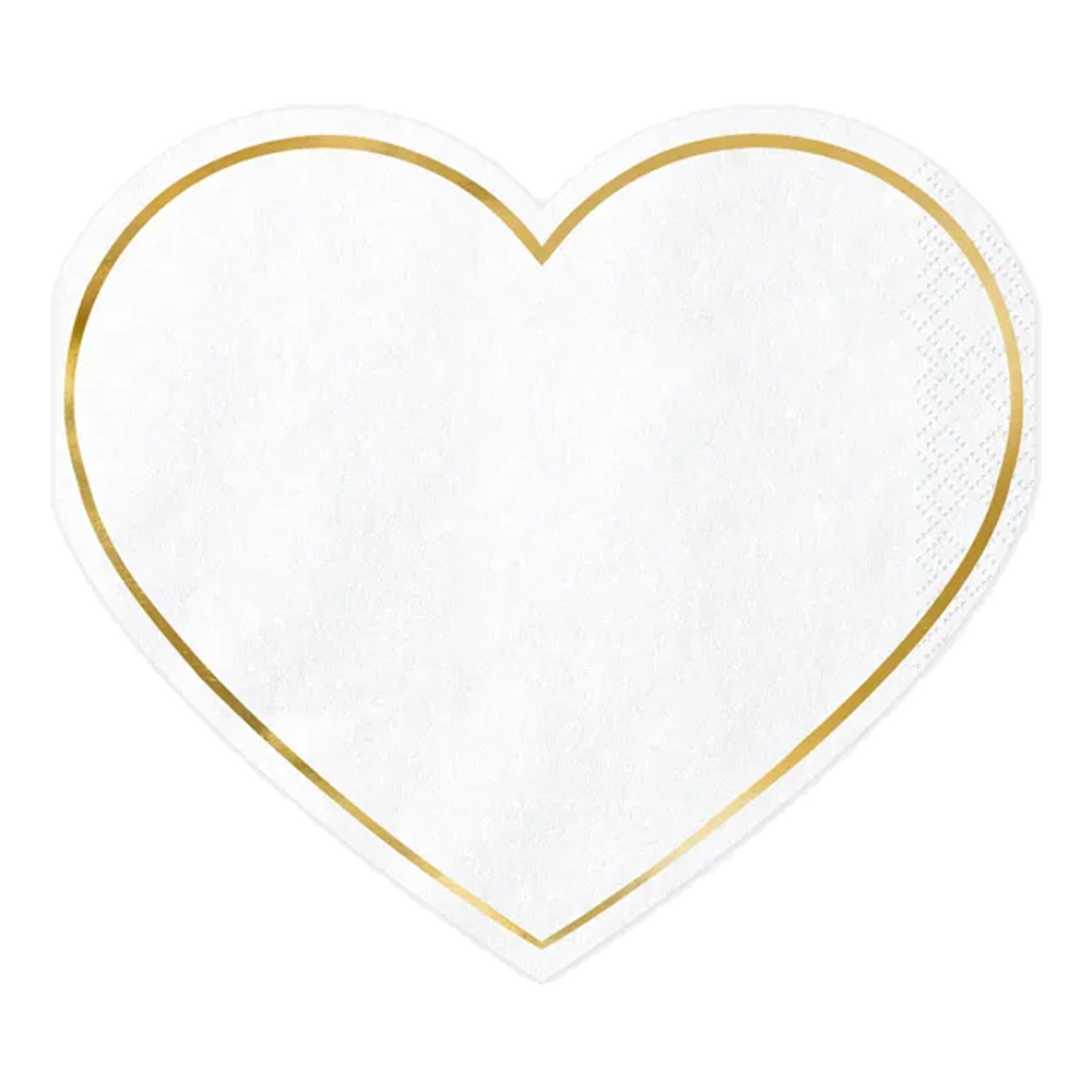 20 Servietten - Herz - 2 Stück