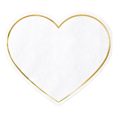 20 Servietten - Herz - 2 Stück