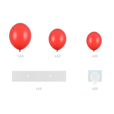 Luftballon Girlande - Herz - Rot - 5 Sets