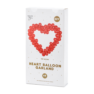 Luftballon Girlande - Herz - Rot - 5 Sets