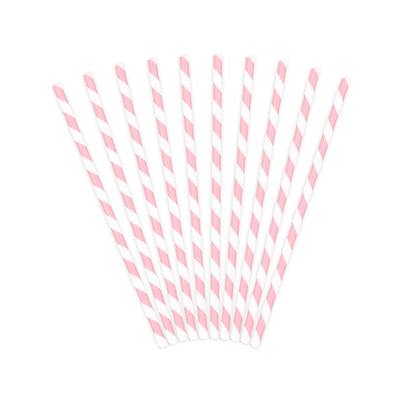 10 Papierstrohhalme - Mix Rosa - 10 Stück