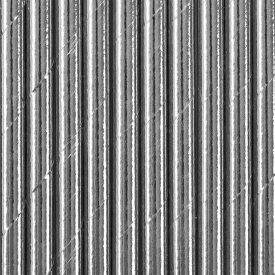 10 Papierstrohhalme - Silber - 10 Stück