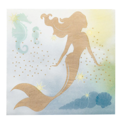 20 Servietten - Meerjungfrau - 6 Stück