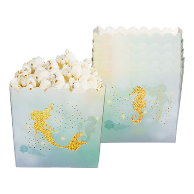 6 Pappschalen - Meerjungfrau - 6 Stück