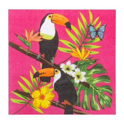 12 Servietten - Tukan - 5 Stück