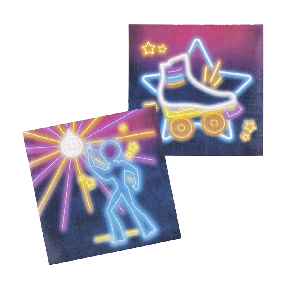 12 Servietten - Disco Fever - 1 Stück