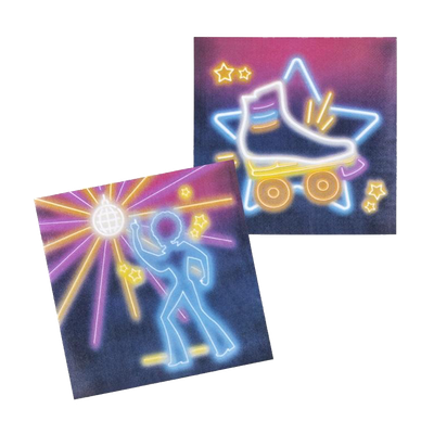 12 Servietten - Disco Fever - 1 Stück