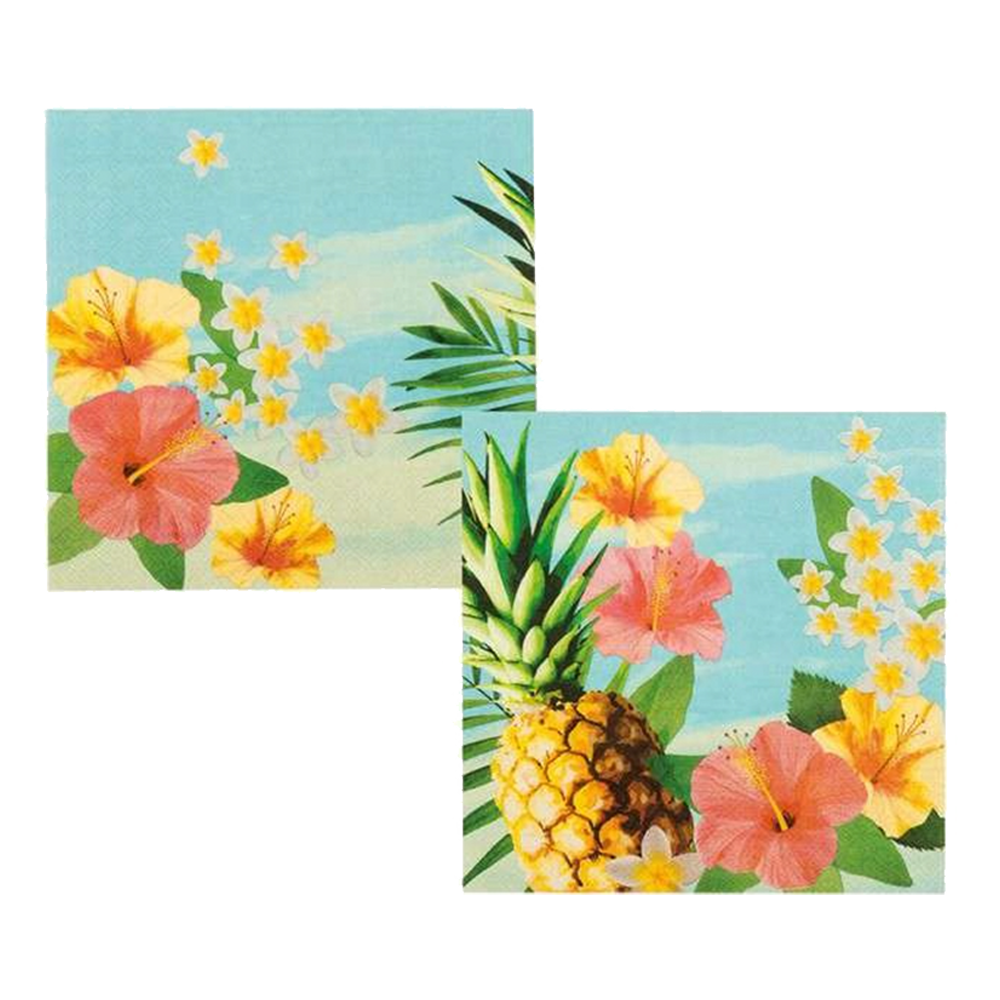 12 Servietten - Hawaii Paradies - 4 Stück