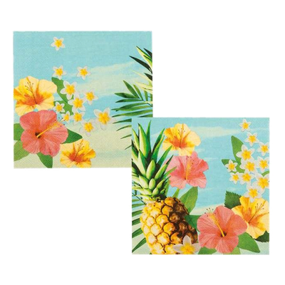 12 Servietten - Hawaii Paradies - 4 Stück