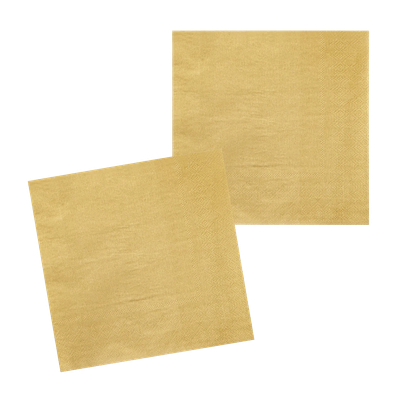 12 Servietten - Gold - 2 Stück