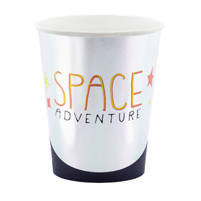 6 Pappbecher Trend - Space Party - 4 Stück
